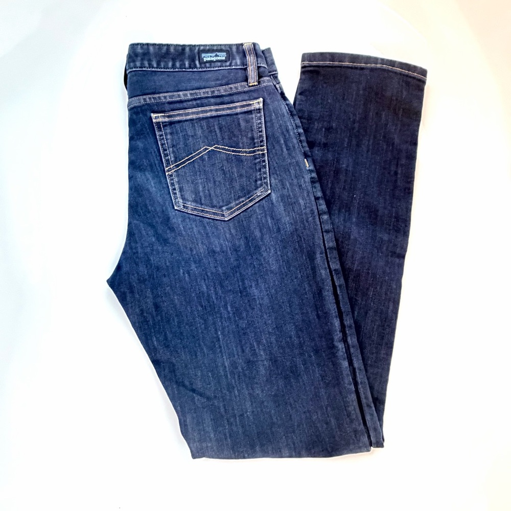 Patagonia Women Dark Skinny Blue Denim Jeans